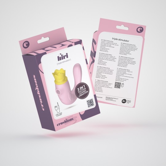PACK OF 30 CRUSHIOUS HIRI TRIPLE STIMULATOR PINK