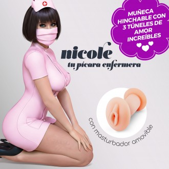 CRUSHIOUS NICOLE LA ENFERMERA INFLATABLE DOLL WITH STROKER