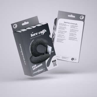 PACK DE 30 ESPOSAS DE FELPA LOVE CUFFS CRUSHIOUS NEGRAS
