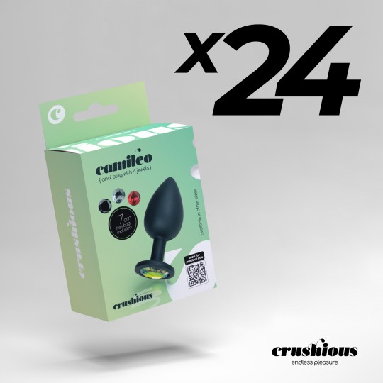PACK DE 24 CAMILEO PLUG ANAL PEQUENO COM 4 JOIAS INTERCAMBIÁVEIS CRUSHIOUS