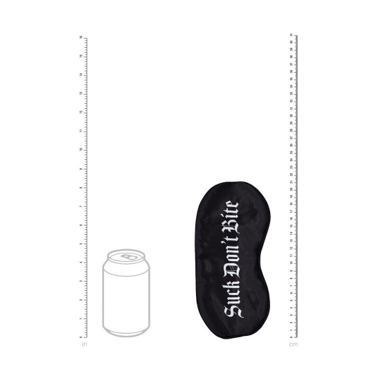 VENDA SUCK DON'T BITE PRINTED SATIN PRETA OUCH!