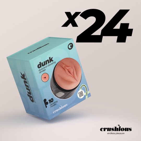24ER-PACKUNG DUNK DOPPELTER MASTUBATOR MIT VIBRATION CRUSHIOUS 