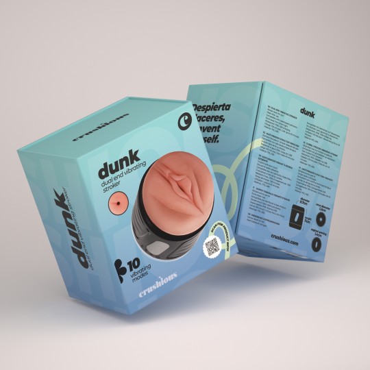PACK DE 24 MASTURBADOR COM ENTRADA DUPLA E VIBRAÇÃO DUNK CRUSHIOUS