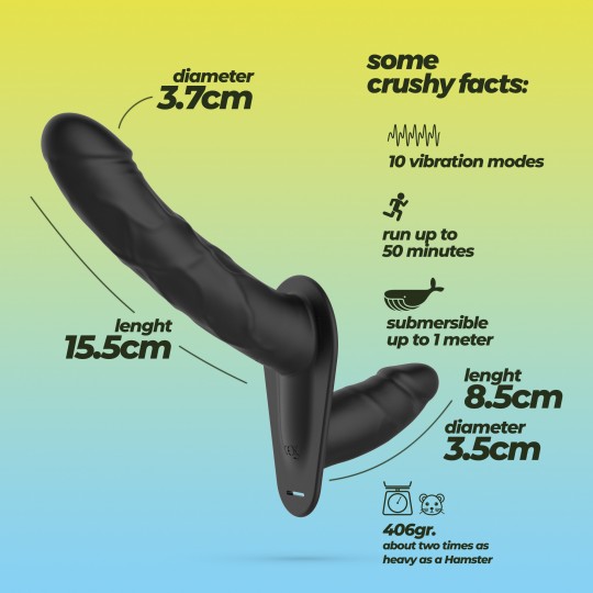 CRUSHIOUS LABIONDA DOUBLE HARNESS WITH REMOTE CONTROL