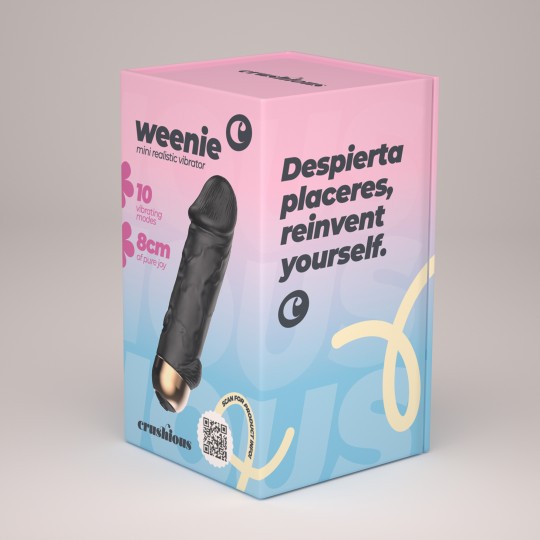 MINI-VIBRATOR REALISTISCHER KUGEL WEENIE SCHWARZ CRUSHIOUS