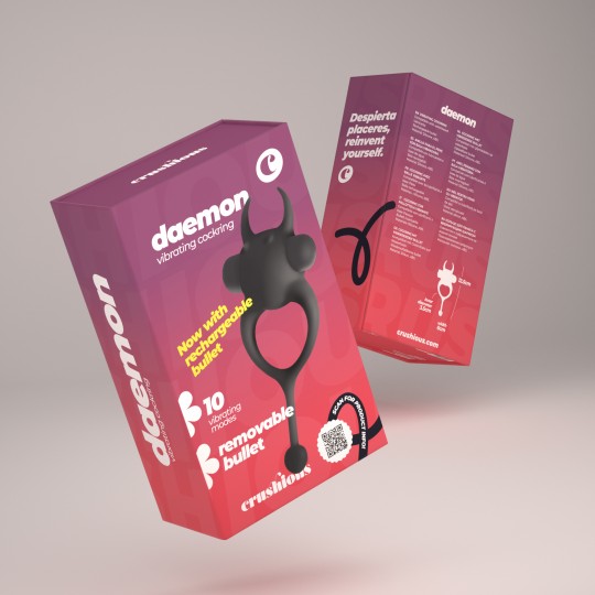 DAEMON ANELLO VIBRANTE NERO CRUSHIOUS