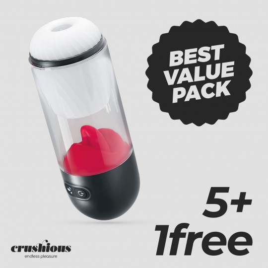 PACK 5 + 1 FREE CRUSHIOUS SLURPY 2 IN 1 DETACHABLE MASTURBATOR
