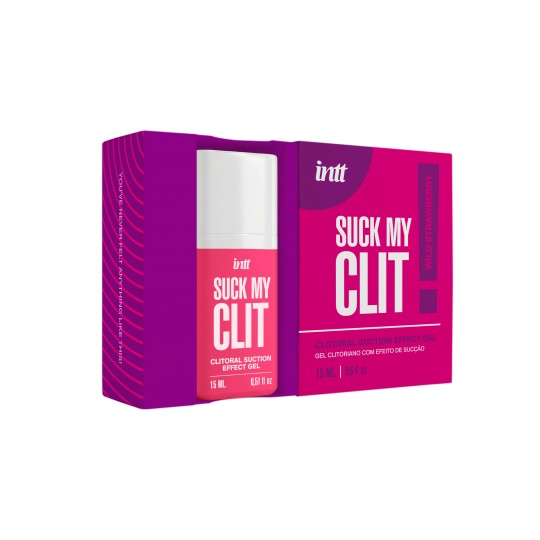 ГЕЛЬ-СТИМУЛЯТОР SUCK MY CLIT ДИКИЙ КЛУБНИЧНЫЙ 15 МЛ INTT