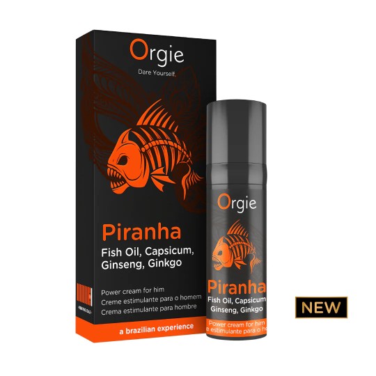СТИМУЛИРУЮЩИЙ КРЕМ ДЛЯ МУЖЧИН PIRANHA POWER CREAM 15 МЛ ORGIE