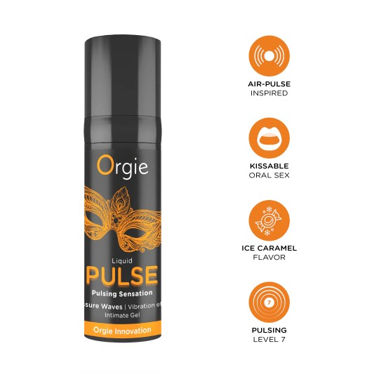 УНИВЕРСАЛЬНЫЙ СТИМУЛИРУЮЩИЙ ГЕЛЬ С ПУЛЬСИРУЮЩИМ ЭФФЕКТОМ LIQUID PULSE 15 МЛ ORGIE