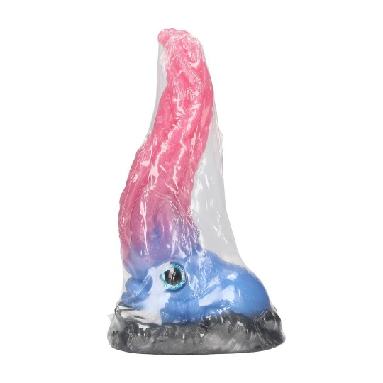 GODE MONSTER EN SILICONE KRAKEN'S LICK BLEU/ROUGE OUCH!