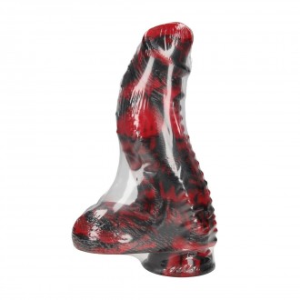 DARK LYCAN SPAWN - SILICONE DILDO - RED/BLACK