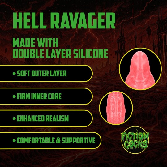 HELL RAVAGER - SILICONE DILDO - RED