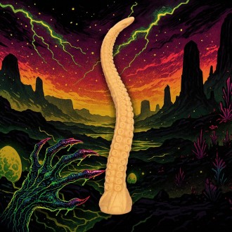 TENTACLE TYRANT - ANAL SNAKE - 21.7 / 55 CM - GOLDEN