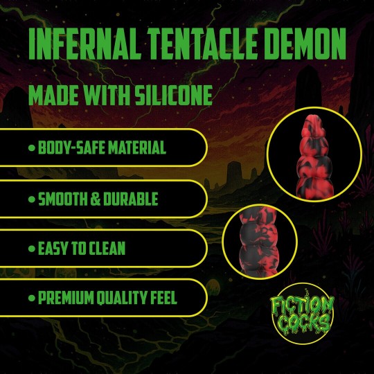 INFERNAL TENTACLE DEMON - ANAL SNAKE - 14.8 / 37,5 CM - RED/BLACK