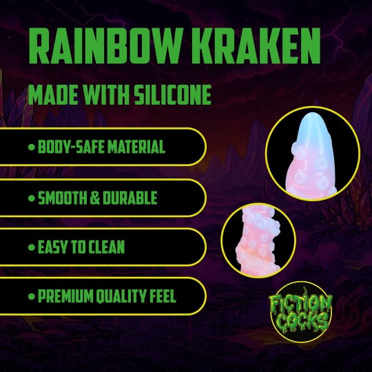 RAINBOW KRAKEN - SILICONE BUTT PLUG - RAINBOW