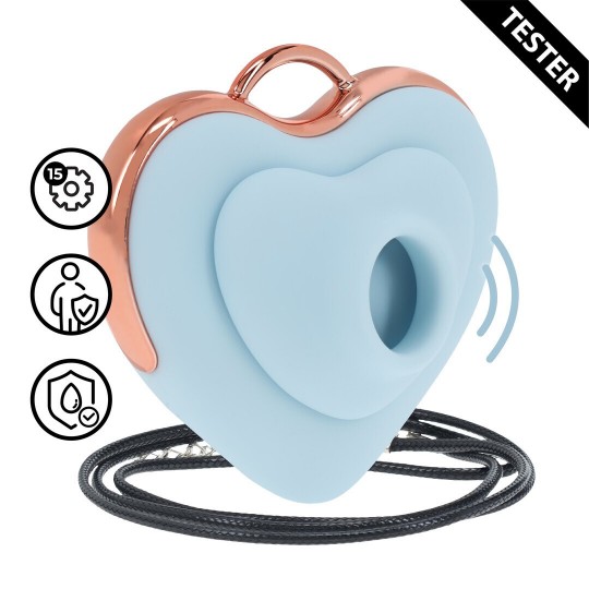 LUVIE - HEART-SHAPED AIRTAP VIBRATOR - BLUE - TESTER