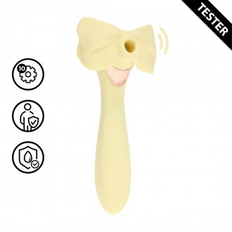 DARLING - AIRTAP WAND VIBRATOR WITH FIVE HEAD ATTACHMENTS - YELLOW - TESTER