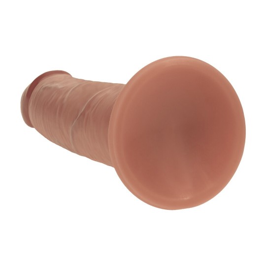 DUAL DENSITY SILICONE REALISTIC SLIDING SKIN DILDO - 8 / 20,5 CM - TAN