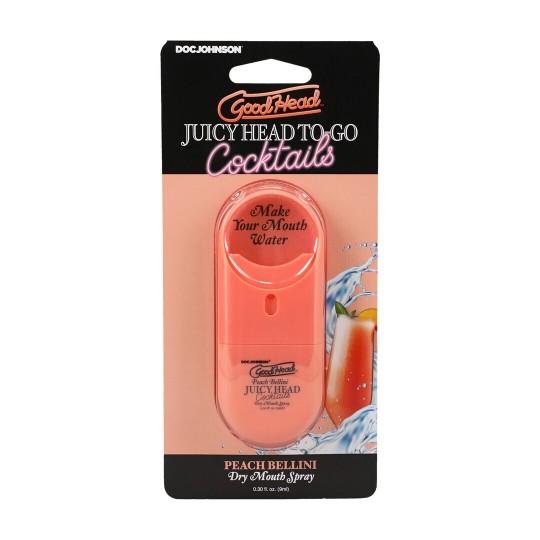 JUICY HEAD - COCKTAILS - DRY MOUTH SPRAY TO-GO - PEACH BELLINI - 0.3 FL OZ / 9 ML