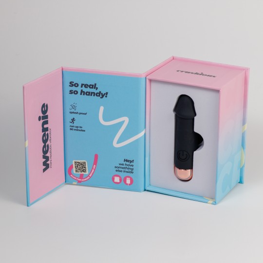 MINI-VIBROMASSEUR RÉALISTE WEENIE NOIR CRUSHIOUS