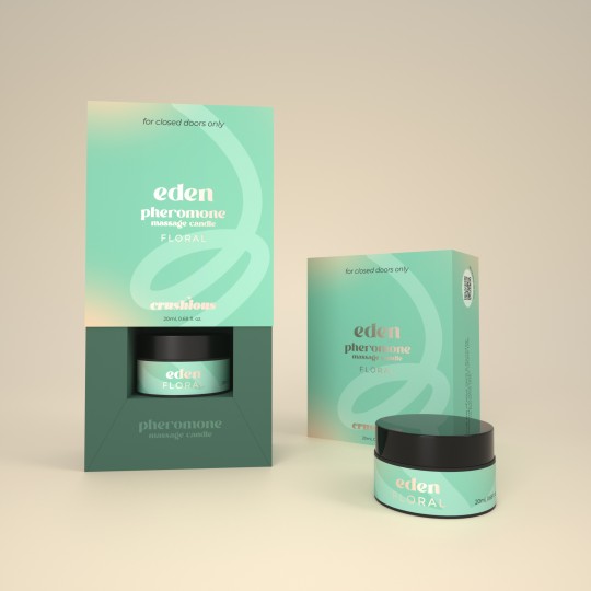 VELA DE MASSAGEM EDEN COM FEROMONAS E AROMA FLORAL 20ML CRUSHIOUS
