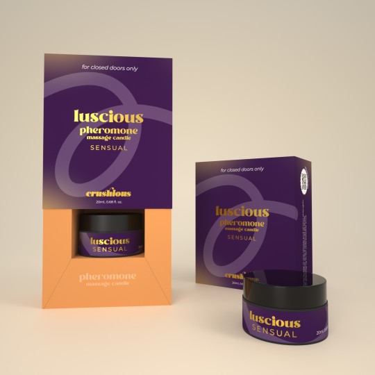 CRUSHIOUS LUSCIOUS MASSAGE CANDLE WITH PHEROMONES AND SENSUAL AROMA 20ML