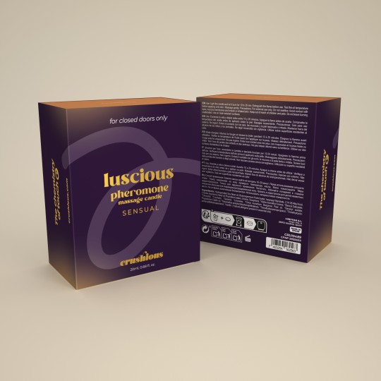 CRUSHIOUS LUSCIOUS MASSAGE CANDLE WITH PHEROMONES AND SENSUAL AROMA 20ML