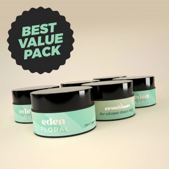 PACK 5 + 1 GRATUIT BOUGIE DE MASSAGE EDEN AUX PHÉROMONES ET AU PARFUM FLORAL 20ML CRUSHIOUS