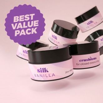 PACK 5 + 1 GRÁTIS VELA DE MASSAGEM SILK COM FEROMONAS E AROMA A BAUNILHA 20ML CRUSHIOUS