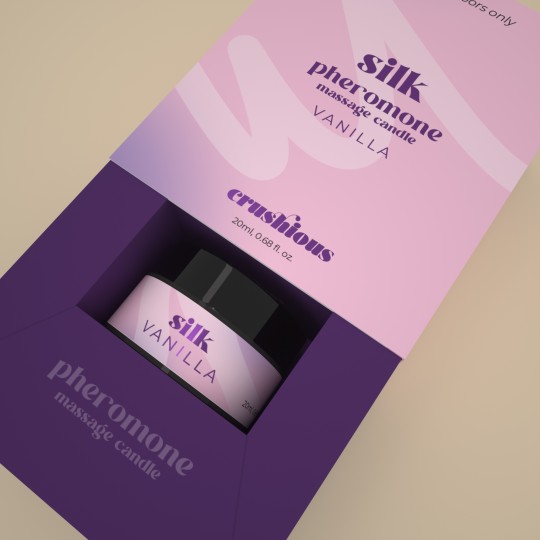 VELA DE MASAJE SILK CON FEROMONAS Y AROMA A VAINILLA 20 ML CRUSHIOUS