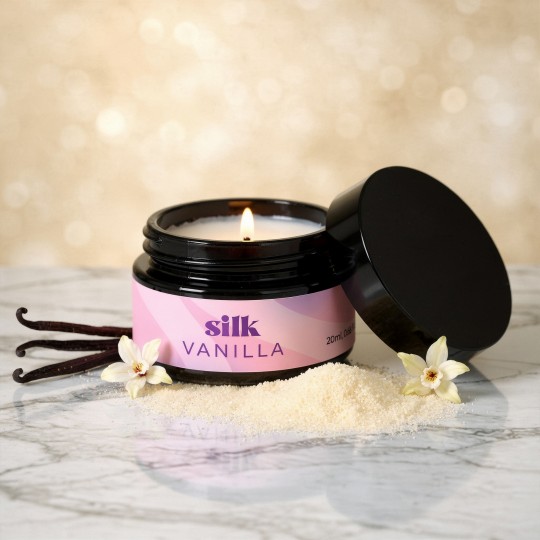 CRUSHIOUS SILK MASSAGE CANDLE WITH PHEROMONES AND VANILLA SCENT 20ML