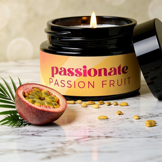 VELA DE MASSAGEM PASSIONATE COM FEROMONAS E AROMA A MARACUJÁ 20ML CRUSHIOUS