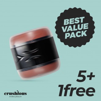 PACK 5 + 1 GRATUITO MASTURBADOR DE DOBLE ENTRADA LAMAR CRUSHIOUS