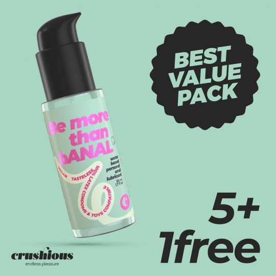 PACK OF 5 CRUSHIOUS ANAL USE LUBRICANTS 50 ML + 1 FREE