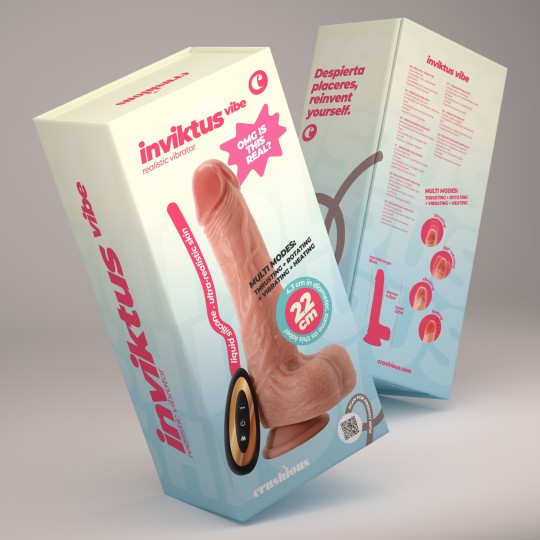 VIBRADOR DE SILICONA LIQUIDA INVIKTUS VIBE 8,5 CRUSHIOUS PIEL