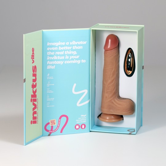 CRUSHIOUS INVIKTUS VIBE 8,5 VIBRATEUR EN SILICONE LIQUIDE COULEUR CHAIR