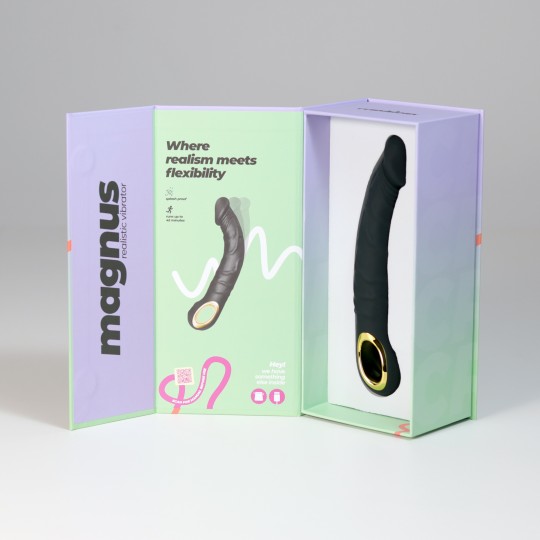 VIBRADOR FLEXÍVEL MAGNUS BEND PRETO CRUSHIOUS