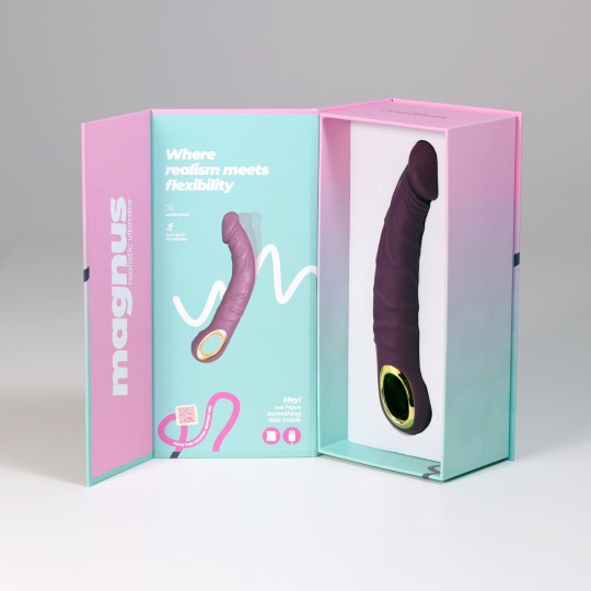 VIBRADOR FLEXÍVEL MAGNUS BEND ROXO CRUSHIOUS