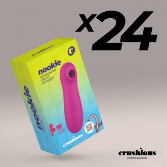 PACK DE 24 NOOKIE ESTIMULADOR CLITORIANO RECARREGÁVEL CRUSHIOUS