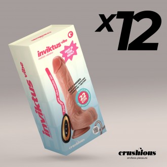 PACK DE 12 VIBRADOR DE SILICONE LÍQUIDO INVIKTUS VIBE 8,5 CRUSHIOUS PELE