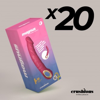 НАБОР ИЗ 20 ГИБКИХ ВИБРАТОРОВ MAGNUS BEND ROSE CRUSHIOUS