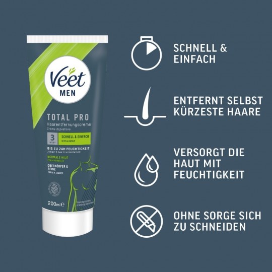 VEET MEN TOTAL PRO HAIR REMOVAL CREAM