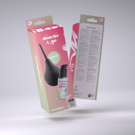 DOUCHE &amp; GO DOUCHE ANALE 90ML AVEC LUBRIFIANT ANAL 50ML CRUSHIOUS