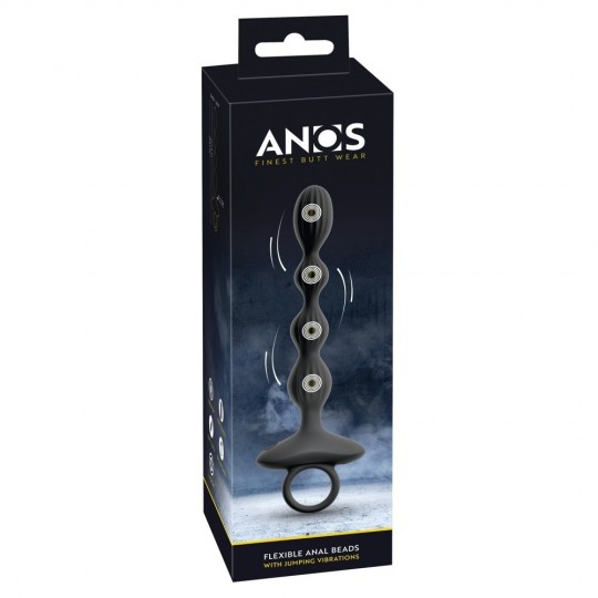 FLEXIBLE ANAL BEADS WITH JUMPING VIBRATIONS