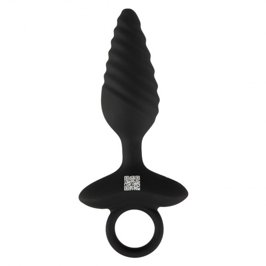 FLEXIBLE BUTT PLUG TWISTED DESIGN WITH VIBRATIONS