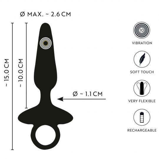 FLEXIBLE BUTT PLUG WITH VIBRATIONS
