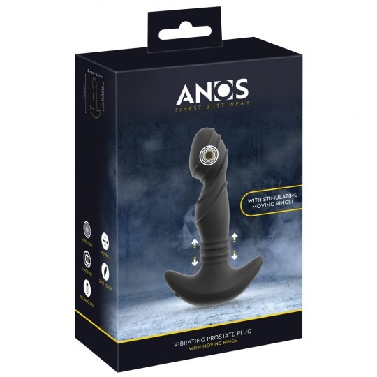 VIBRATING PROSTATE PLUG WITH MOVING RINGS