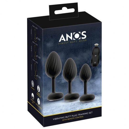 RC BUTT PLUG SET WITH VIBRATION