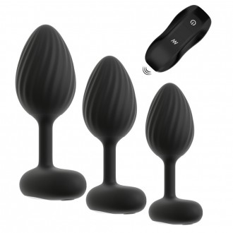 RC BUTT PLUG SET WITH VIBRATION
